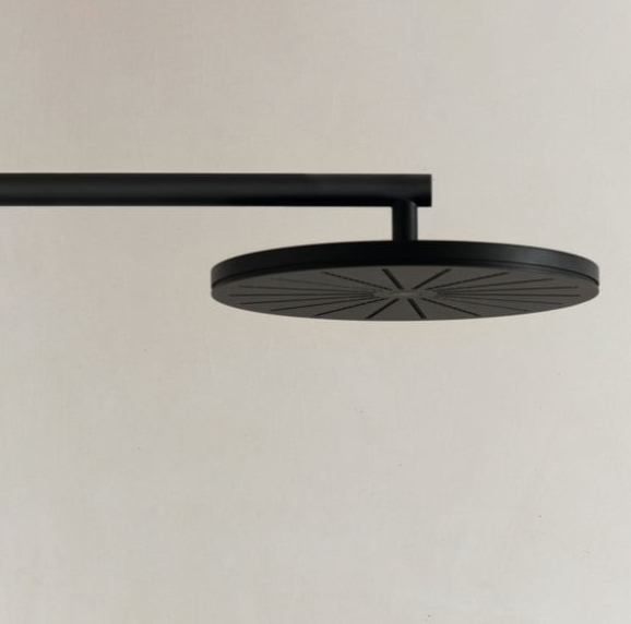 Vola sturtuhaus og stöng úr vegg - Matt svart